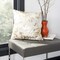 SAFAVIEH Edmee Metallic Pillow: Beige/Gold Chic Style Home Décor Cotton Throw